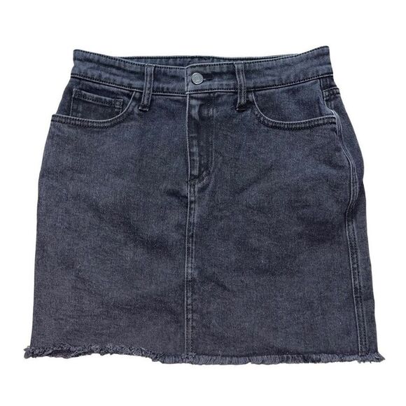 DSTLD Denim Jean Mini Skirt Black 27 - Picture 1 of 6